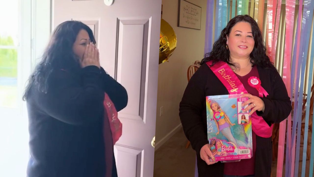 Video thumbnail for Daughter 'Heals Mom's Inner Child' By Surprising Her With Childhood Birthday And Barbie Replacement