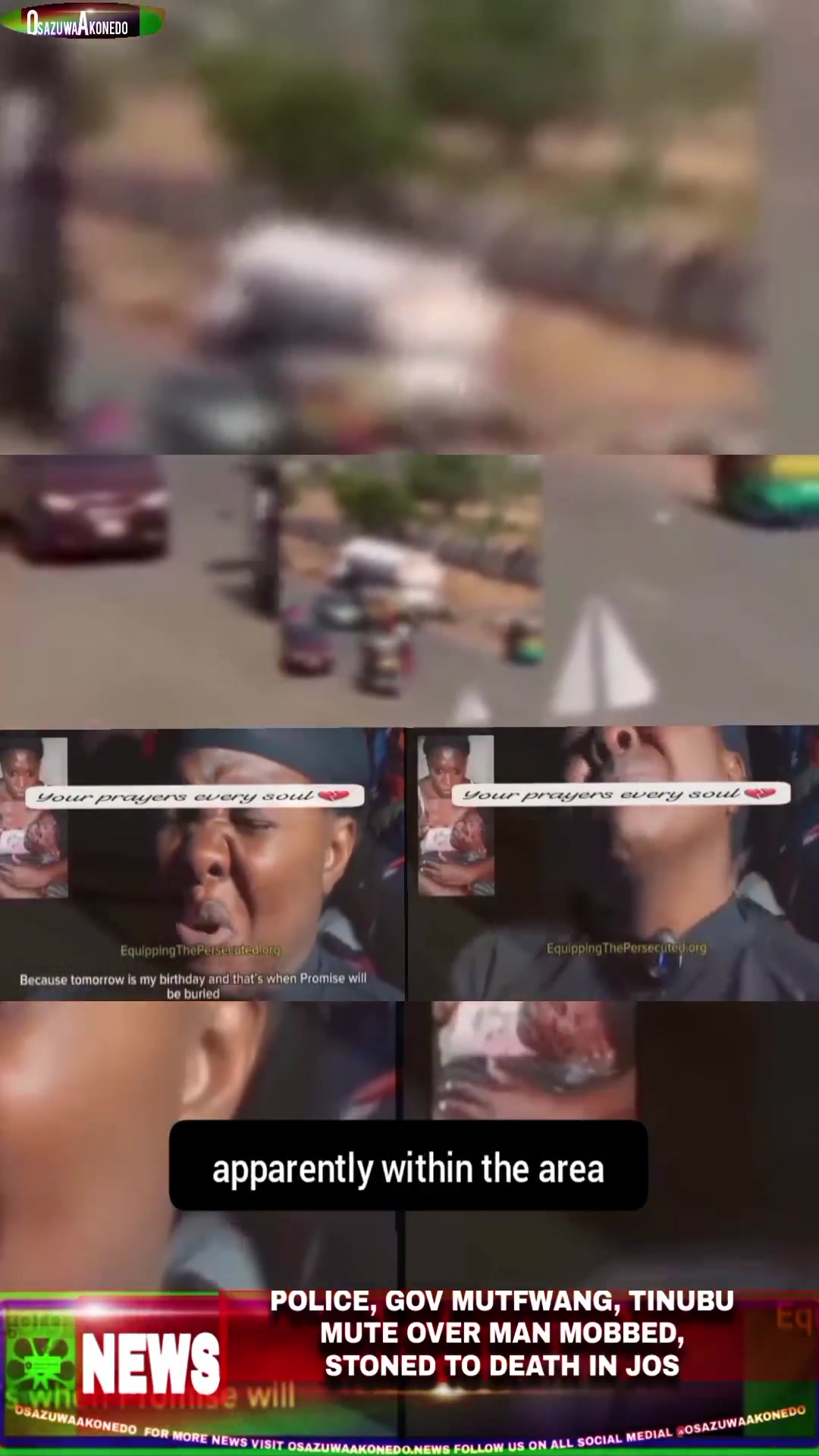 Video thumbnail for Police, Gov Mutfwang, Tinubu Mute Over Man Mobbed, Stoned To Death In Jos