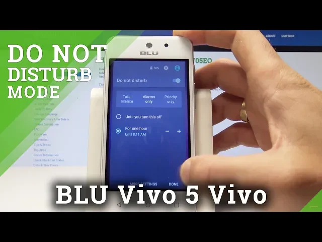 Video thumbnail for How to Enable Do Not Disturb on BLU Vivo 5 Vivo - Set Up Do Not Distub