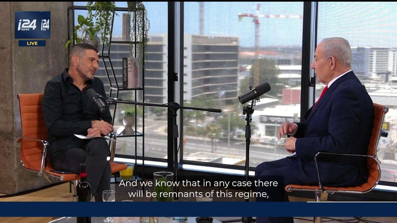 Video thumbnail for Netanyahu discusses Israel's military preparedness amid new Iran strikes