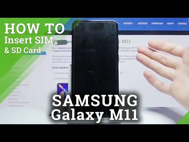 Video thumbnail for How to Insert SIM Card and SD Card into SAMSUNG Galaxy M11 – Find Slot For SIM Card and SD Card