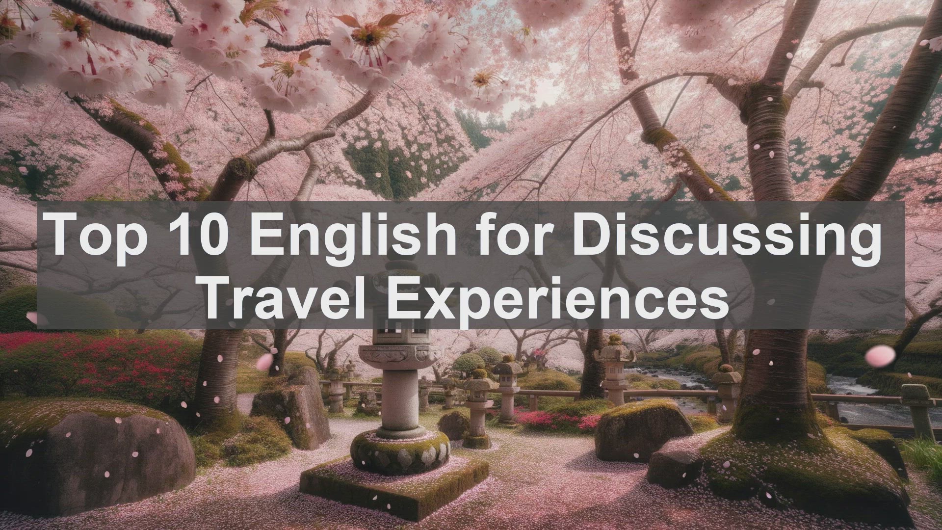 'Video thumbnail for Top 10 English for Discussing Travel Experiences'