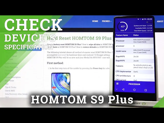 Video thumbnail for Homtom S9 Plus - CPU-Z Pro Specification Review