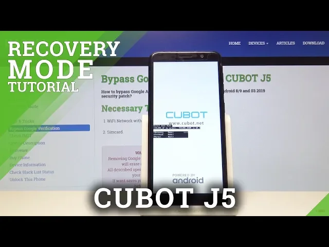 Video thumbnail for How to Enter Recovery Mode in CUBOT J5 - How to Use Recovery Menu