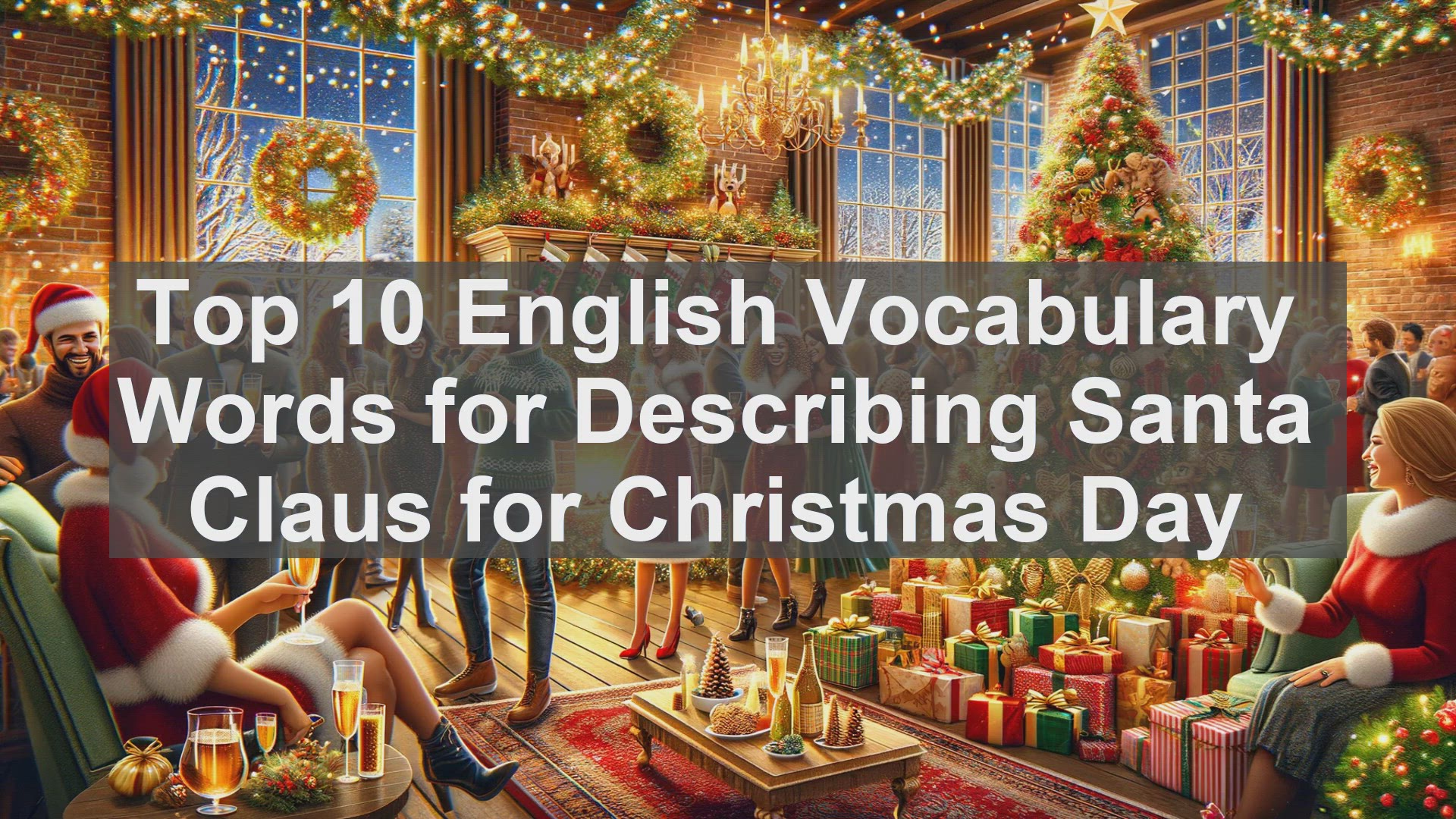 'Video thumbnail for Top 10 English Vocabulary Words for Describing Santa Claus for Christmas Day'