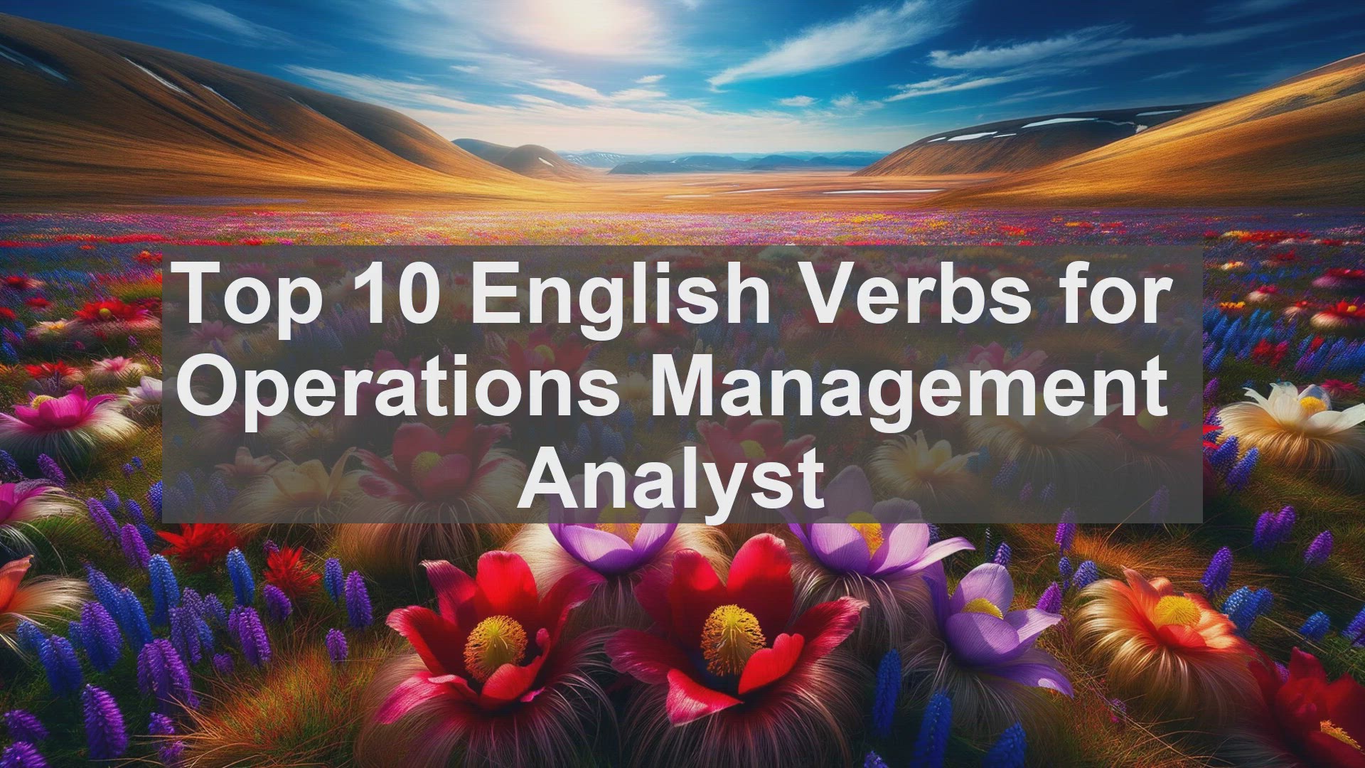 'Video thumbnail for Top 10 English Verbs for Operations Management Analyst'