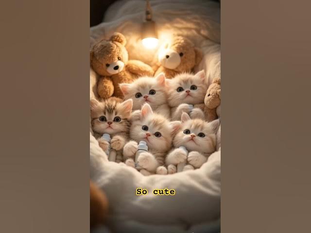 Video thumbnail for Cute kittens are playing together #shorts #funnycats #cute