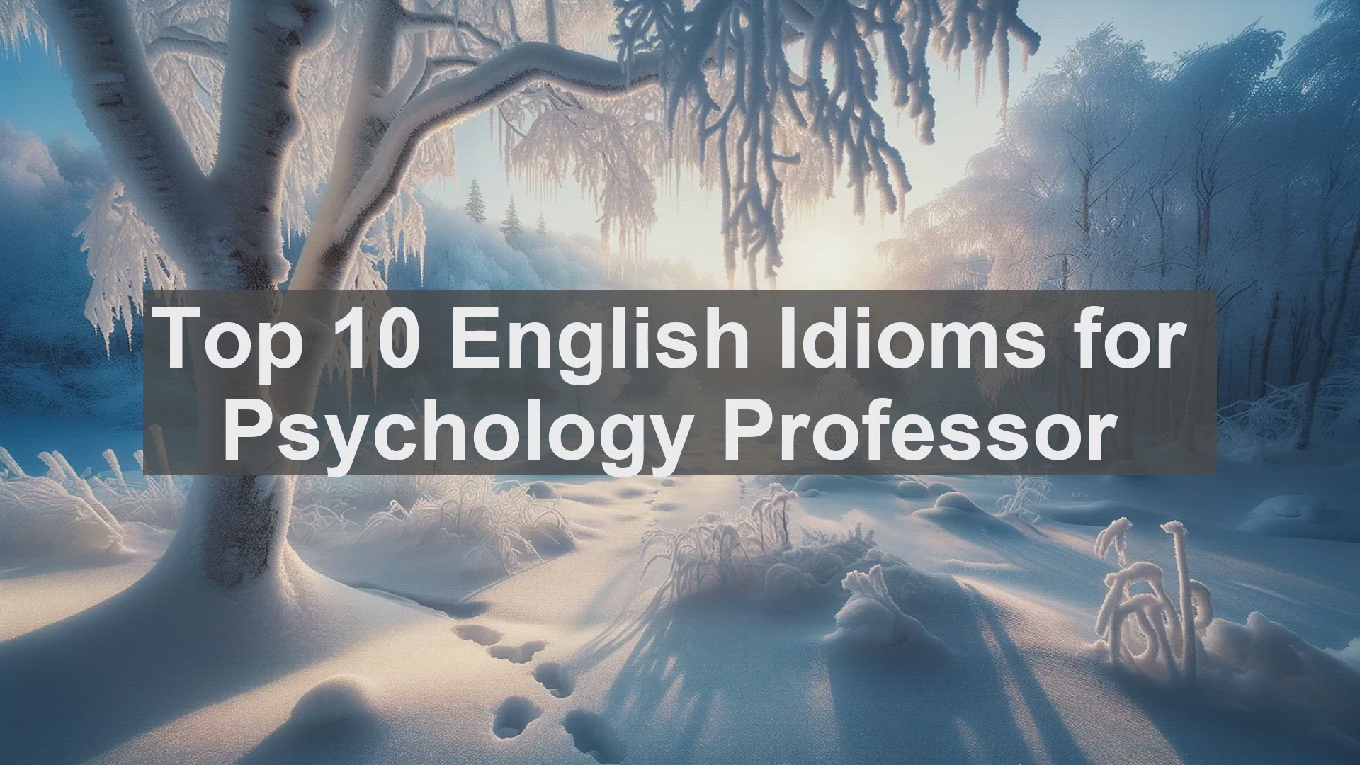 'Video thumbnail for Top 10 English Idioms for Psychology Professor'