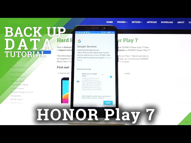 Video thumbnail for How to Allow Google Backup in Honor Play 7 – Back Up Data / Activate Backup Feature