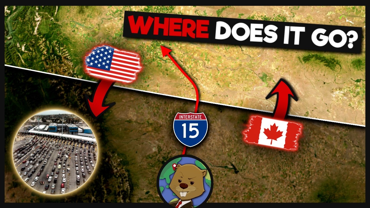 Video thumbnail for Where Do US Interstates Go When They Leave America?