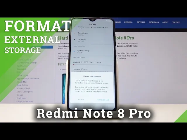 Video thumbnail for How to Format SD Card in XIAOMI Redmi Note 8 Pro - Fix External Storage