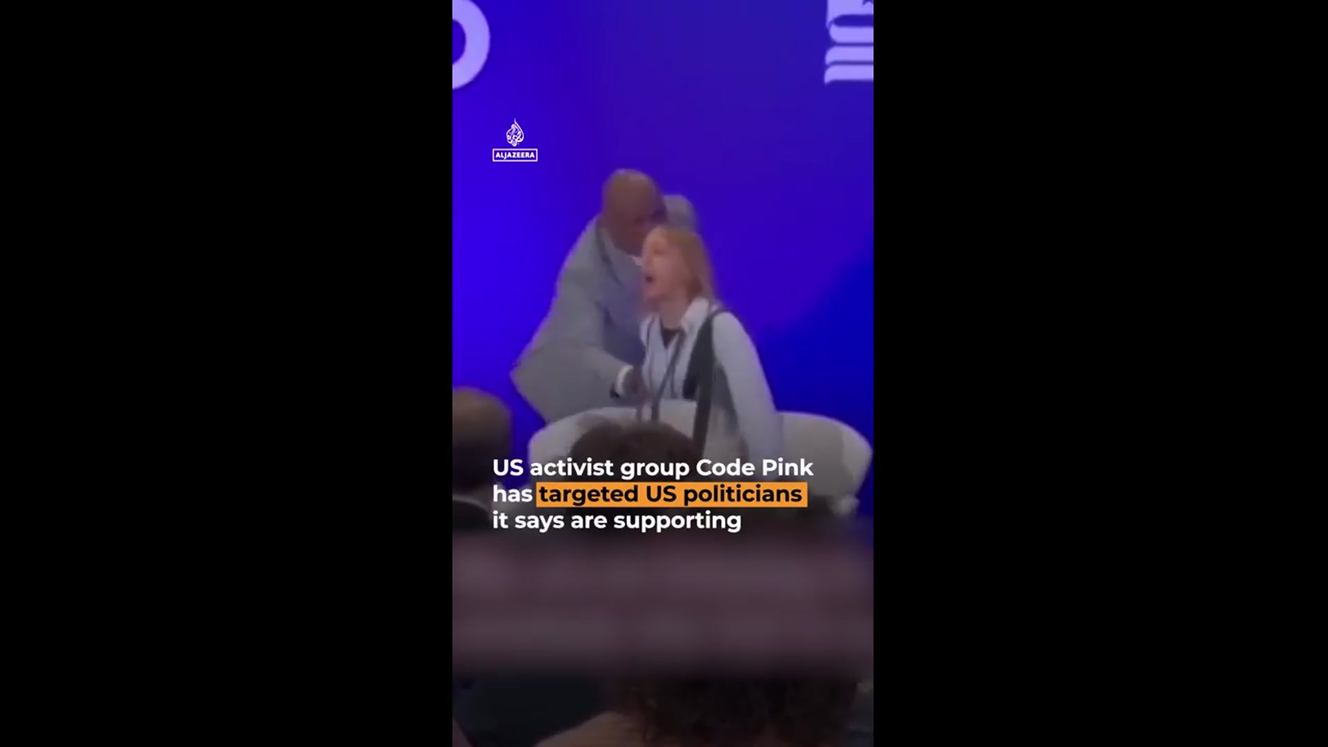 'Video thumbnail for The protesters targeting US lawmakers as Israel starves Gaza'