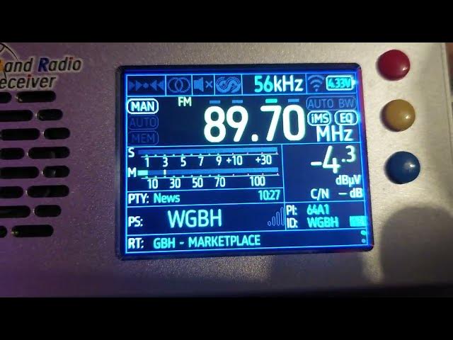 Video thumbnail for My FM DX Webserver LIVE - FM DX of WGBH @ 89.7 MHz from Boston MA with better audio and RDS