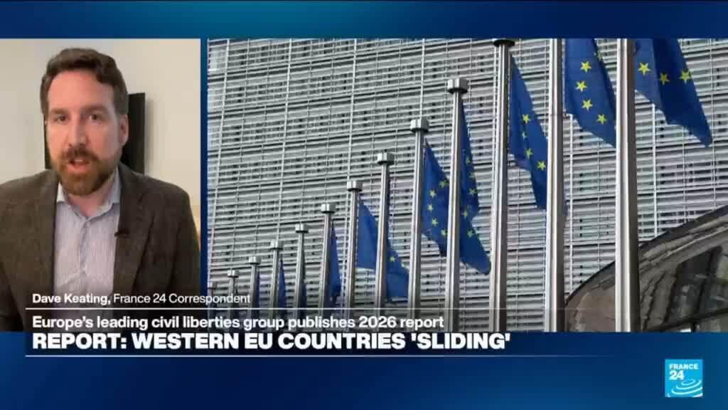 Video thumbnail for Five EU countries 'deliberately eroding' rule of law, report shows