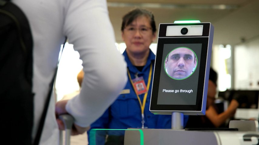 Video thumbnail for Newark Airport rolls out face-scan security lanes with streamlined ID checks