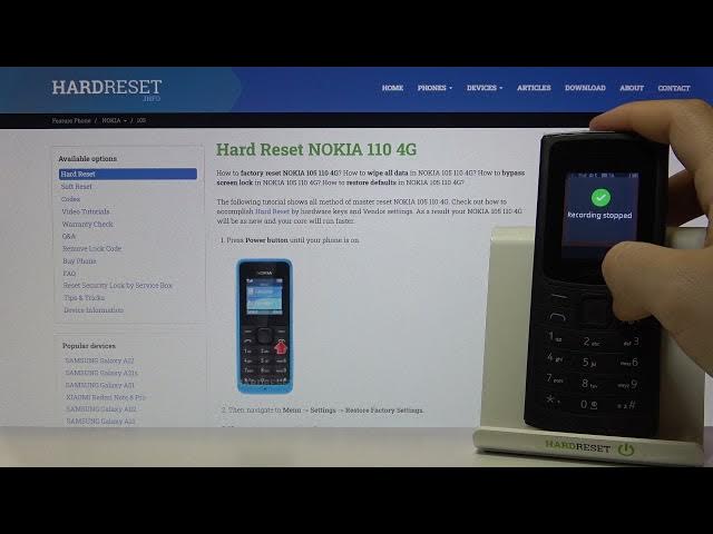 Video thumbnail for Incoming Call on NOKIA 110 4G – How to Mute/Hang/Answer Call