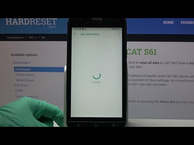 Video thumbnail for How to Turn On or Off Notifications in CAT S61?