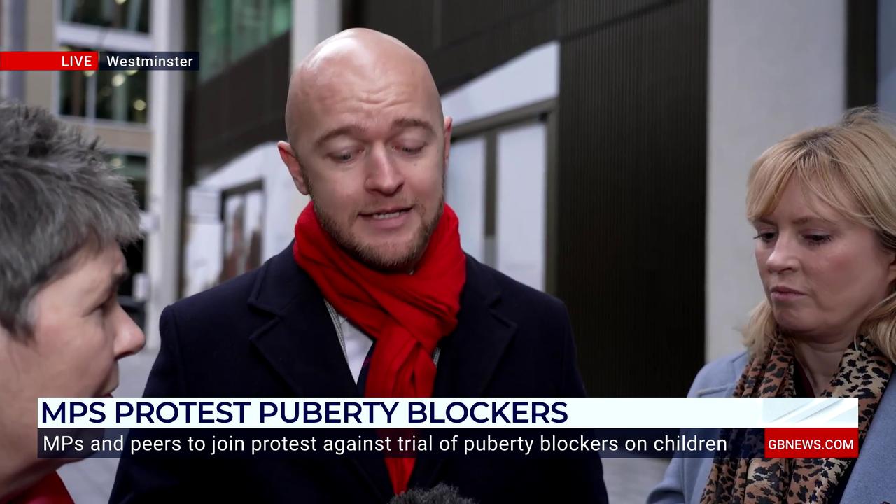 Video thumbnail for WATCH: Sarah Pochin joins MPs at Westminster protest against puberty blocker trial