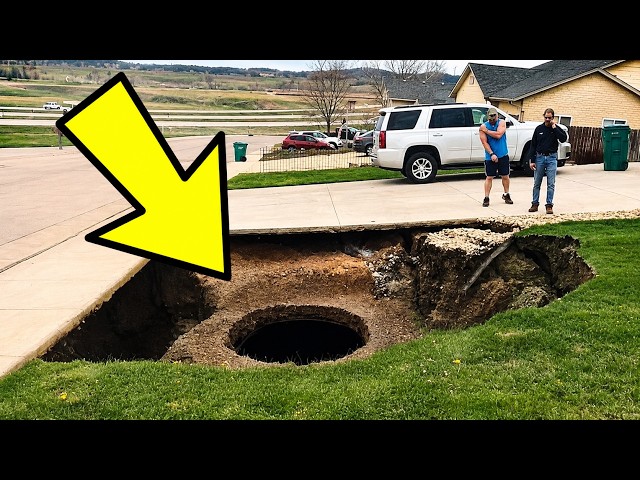 Man’s Front Yard Slumps and Uncovers Hole – Turns Pale When He Sees What’s In It