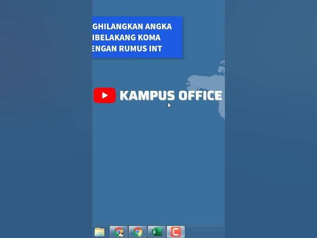 Video thumbnail for CARA MENGHILANGKAN ANGKA DI BELAKANG KOMA DENGAN RUMUS INT DI EXCEL