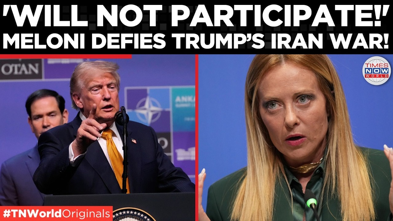Video thumbnail for TRUMP VS MELONI: Italy Rejects US Claims of 'Mistake' in Iran Conflict | Times Now World