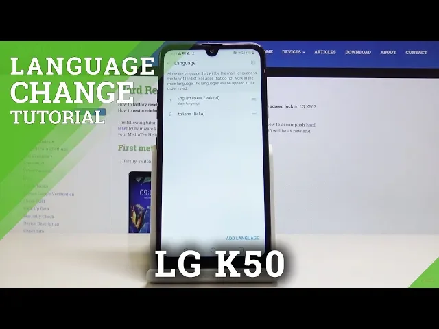 Video thumbnail for How to Change Language in LG K50 - Language List