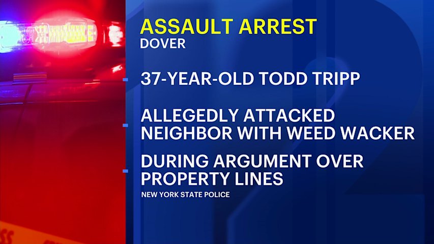 Video thumbnail for Man accused of using powered weed whacker to attack neighbor in Dutchess County dispute