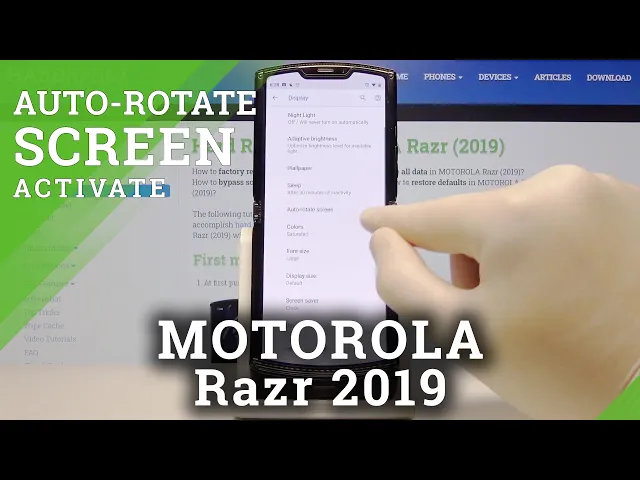 Video thumbnail for How to Set Autorotation in MOTOROLA Razr (2019) – Automatically Turn Screen