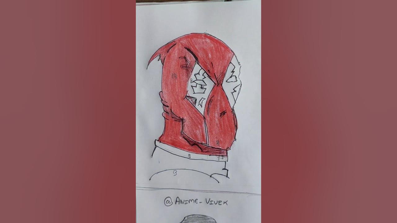 Video thumbnail for Drawing Deadpool head Timelapse #shorts #animeart