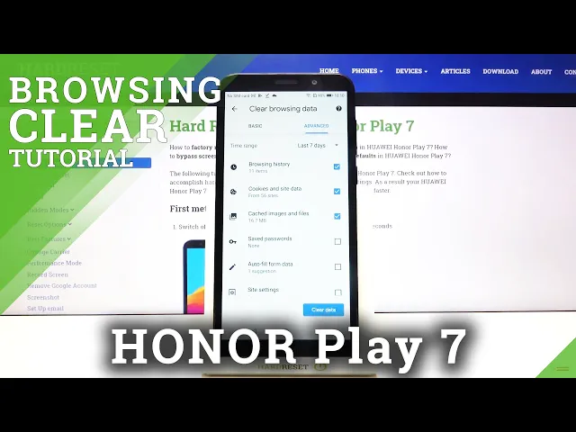 Video thumbnail for How to Clear Browser Data in Honor Play 7 – Delete Cookies and History