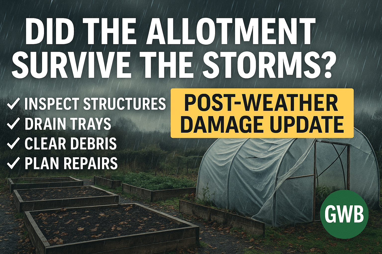 Video thumbnail for 🎥 ✅ Did the Allotment Survive the Storms? 🌪️🌱 | Post-Weather Damage & Recovery Tips 🌿✨