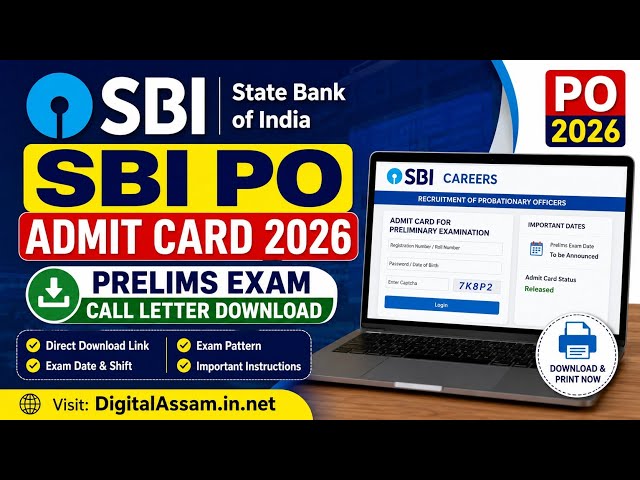 Video thumbnail for SBI PO Prelims Admit Card 2026 Out | Download Hall Ticket Now