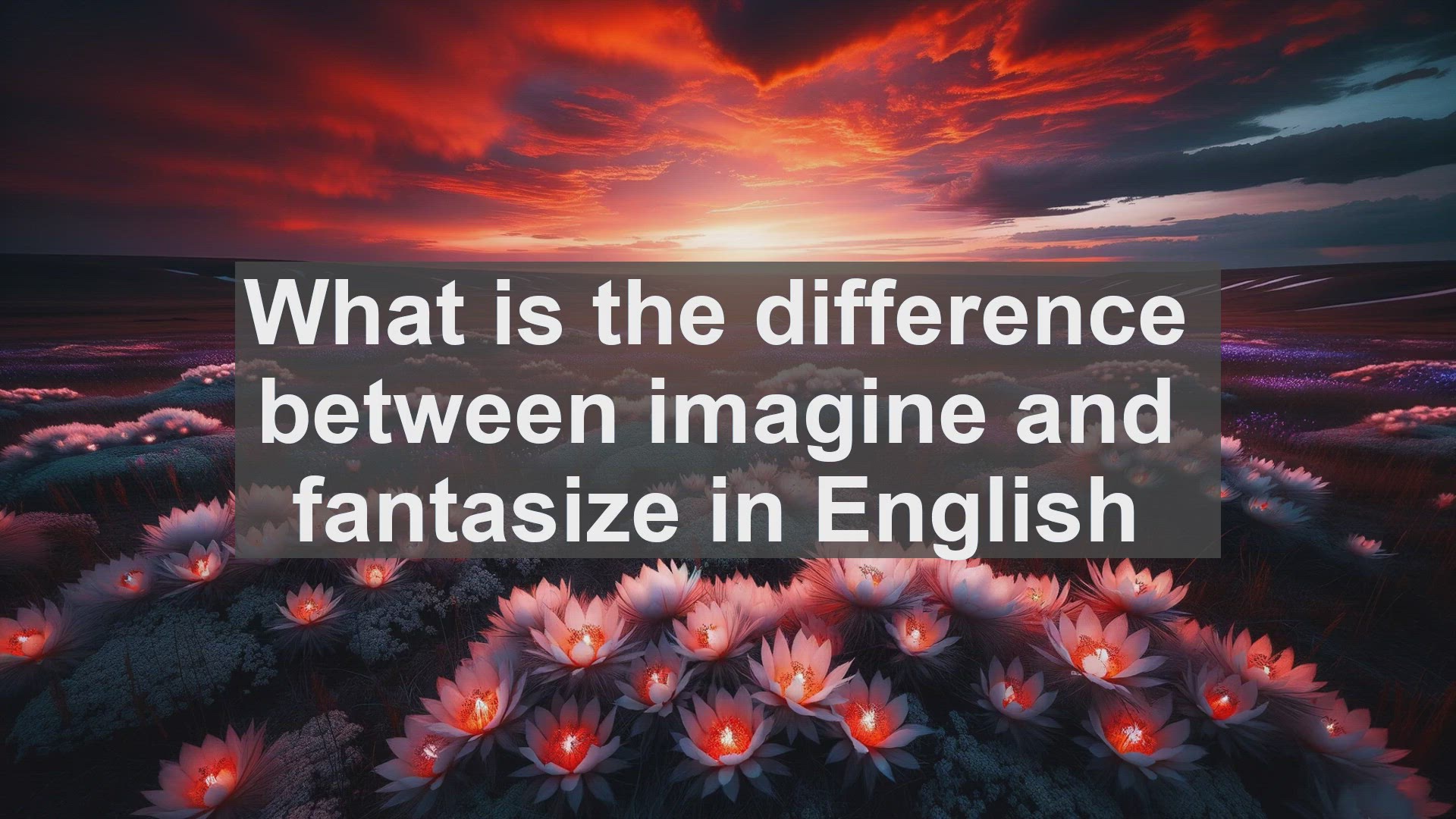 'Video thumbnail for What is the difference between imagine and fantasize in English?'
