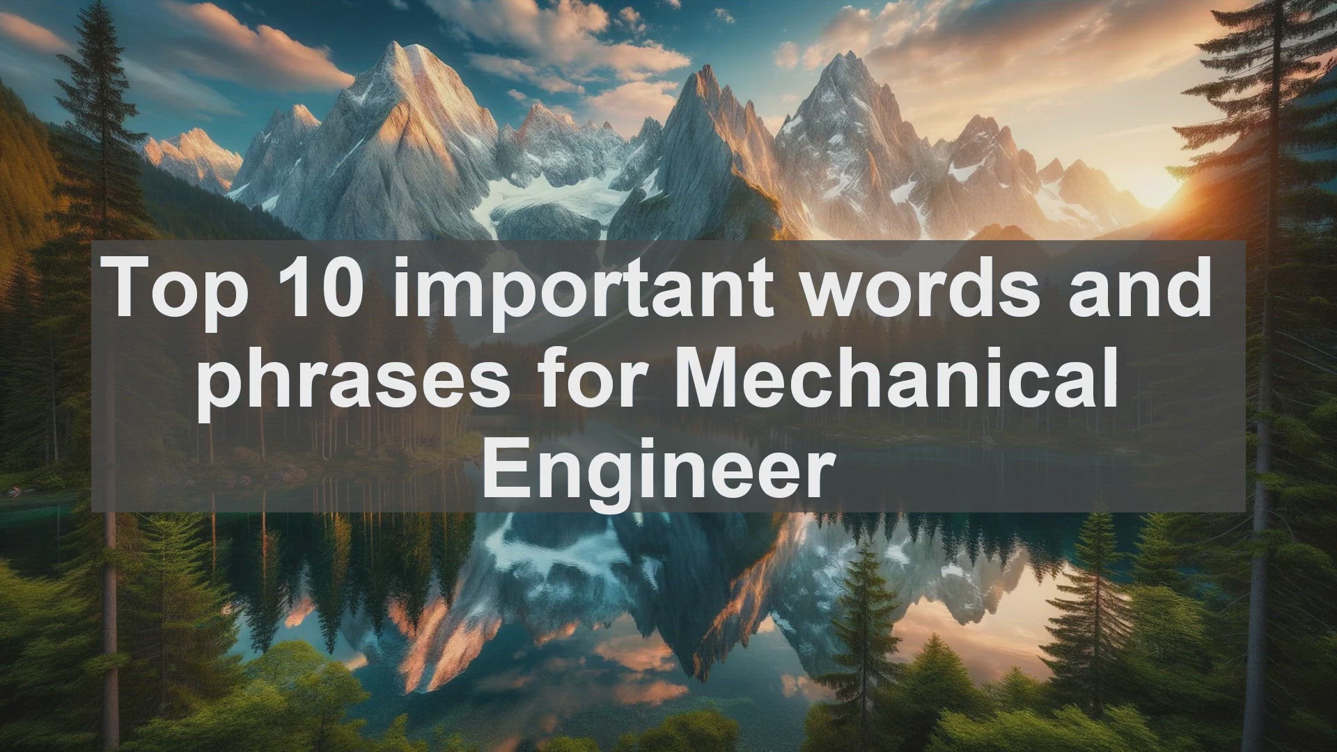 'Video thumbnail for Top 10 important words and phrases for Mechanical Engineer'