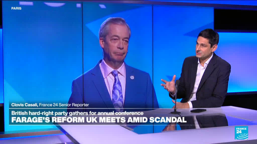 Video thumbnail for 'Worst possible timing': Farage's Reform UK meets as new donation scandal hits