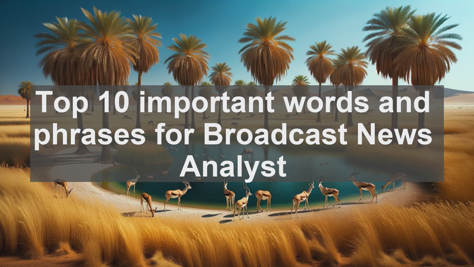 'Video thumbnail for Top 10 important words and phrases for Broadcast News Analyst'