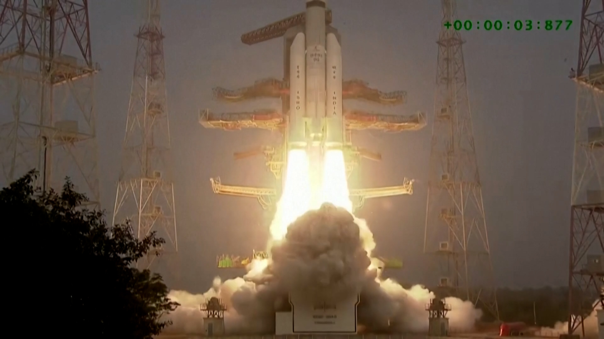 Video thumbnail for India launches 'heaviest satellite' into orbit