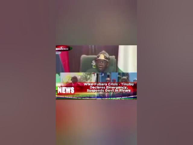Video thumbnail for Wike-Fubara Crisis - Tinubu Declares Emergency, Suspends Govt In Rivers
