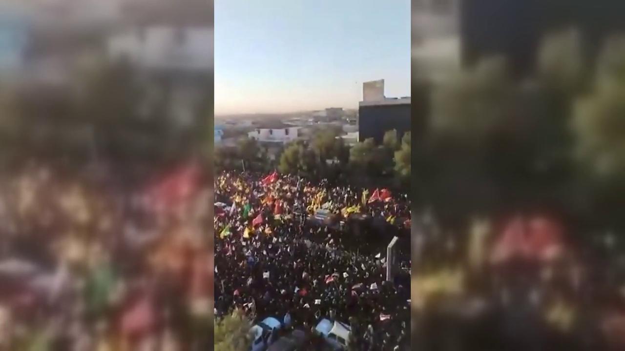 Video thumbnail for Iraq: Massive Crowds Gather in Najaf as Khamenei Funeral Rites Continue.