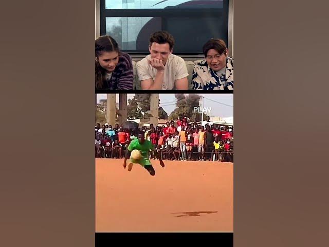 Video thumbnail for Tom Holland Reacts To Funny African Football