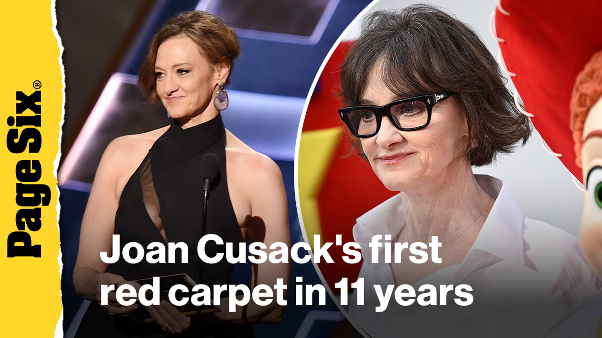 Video thumbnail for Joan Cusack makes first red carpet appearance in 11 years at 'Toy Story 5' premiere