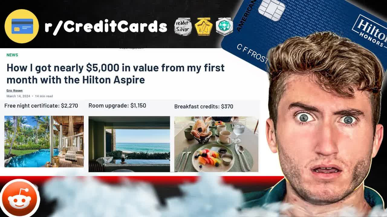 Video thumbnail for anthony venture: how to get $5,000 value from your hilton aspire card in one month! travel rewards & hotel upgrades