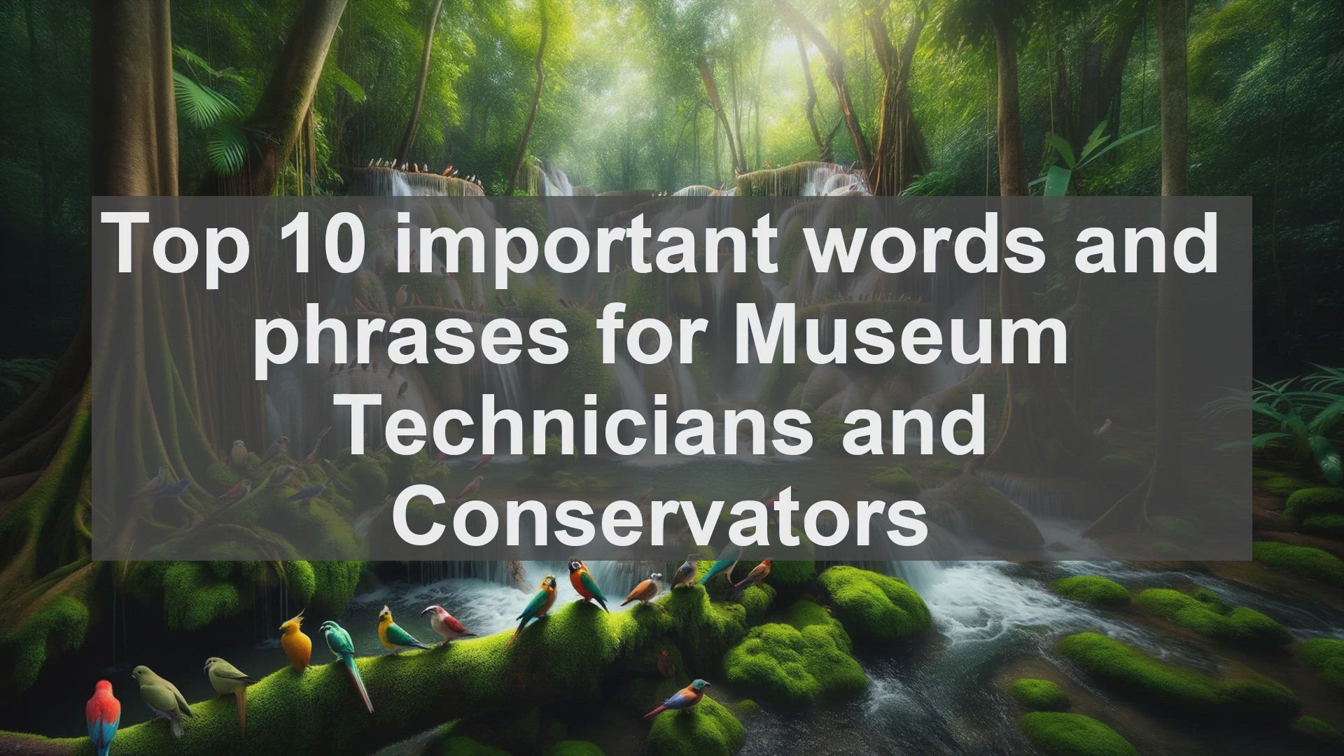 'Video thumbnail for Top 10 important words and phrases for Museum Technicians and Conservators'