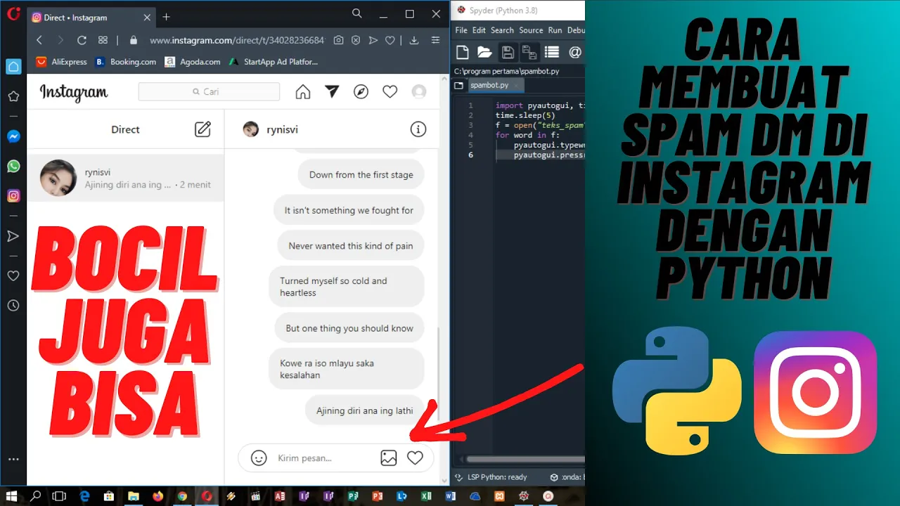 'Video thumbnail for Tips Membuat Spam (Chat) Di Instagram 2020'