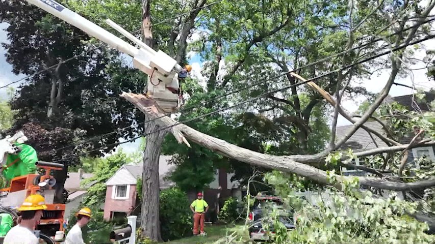 Video thumbnail for Storm damage leaves Hudson Valley residents facing outages, downed trees and dangerous wires