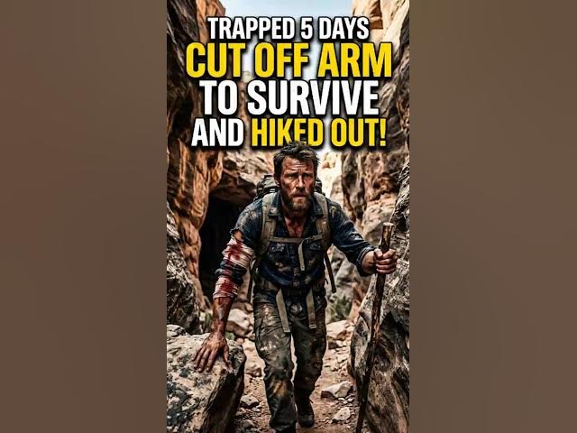 Video thumbnail for "He was trapped by a boulder for 5 days. Then he cut off his own arm and hiked out🖤