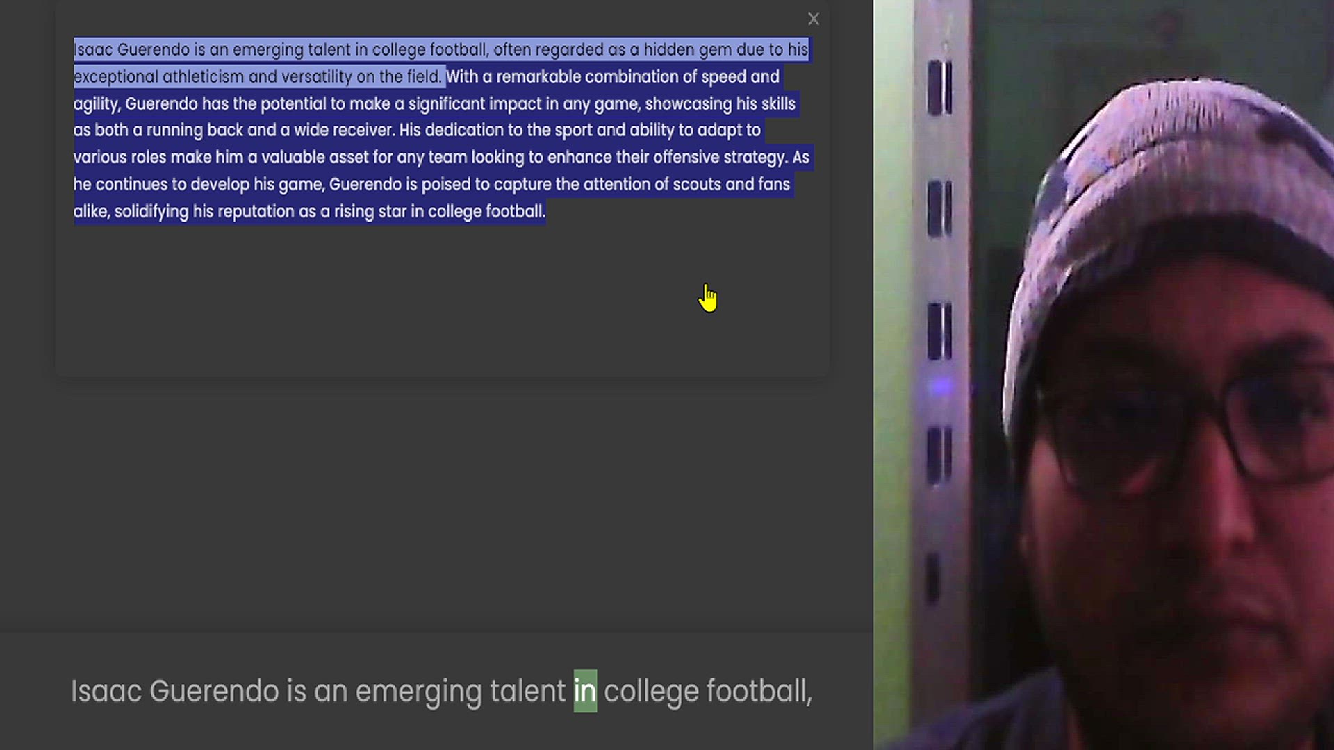 Video thumbnail for Isaac Guerendo is an emerging talent in college football, often regarded as a hidden gem due to his exceptional athleticism and versatility on the field. With a remarkable combination of speed and agility, Guerendo has the potential to ma