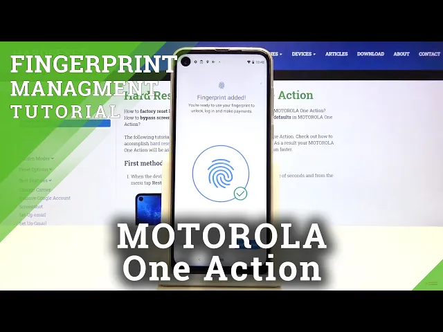 Video thumbnail for How to Set Up fingerprint in MOTOROLA One Action – Screen Lock