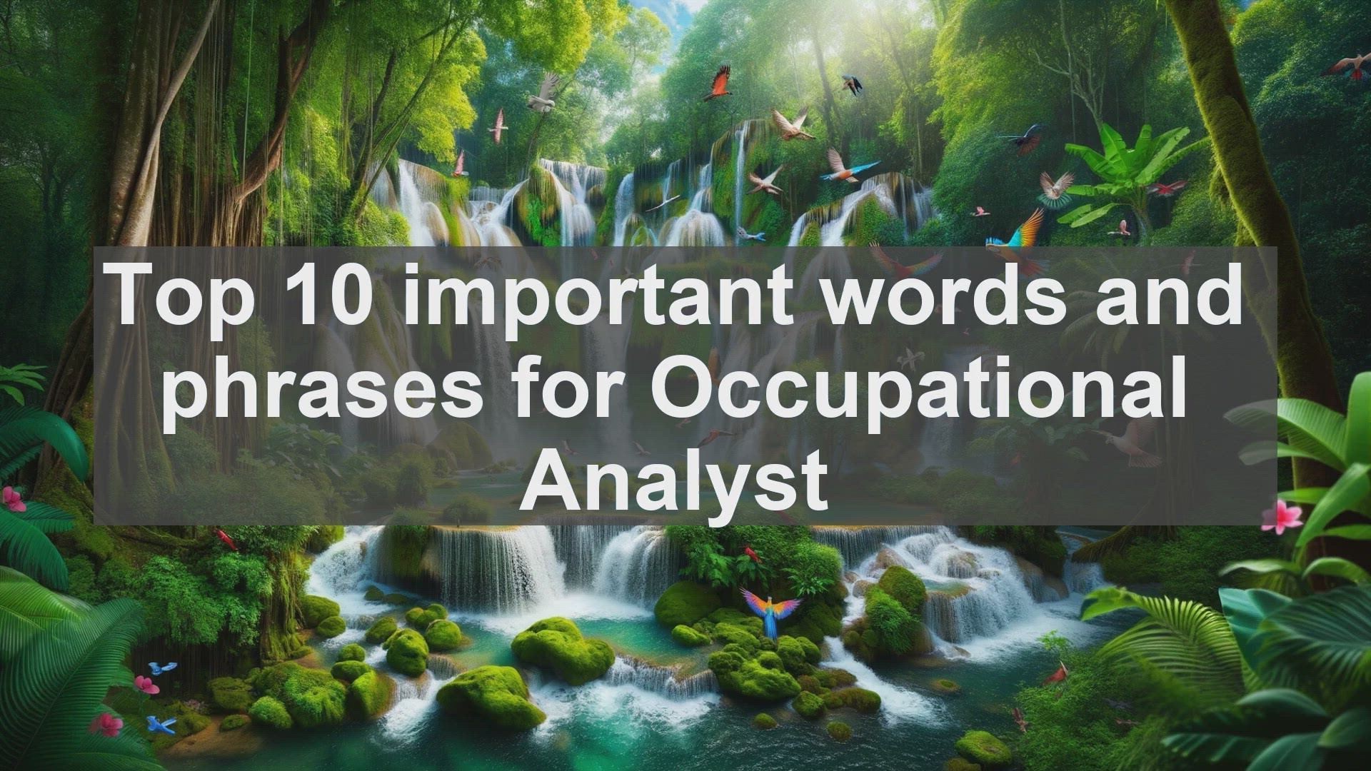'Video thumbnail for Top 10 important words and phrases for Occupational Analyst'