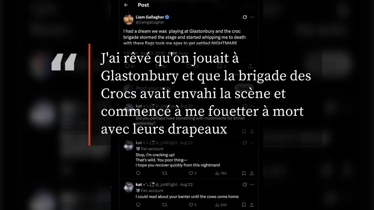 Video thumbnail for Liam Gallagher pousse un coup de gueule contre Glastonbury.
